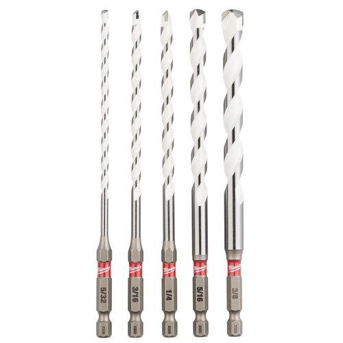 SHOCKWAVE Carbide Multi-Material Drill Masonry Bits Set (5-Pack)