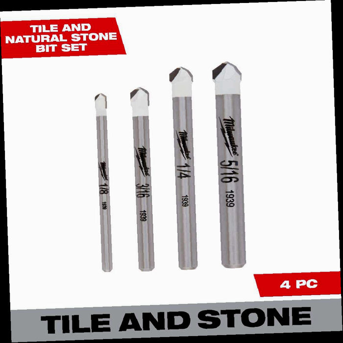 Carbide Natural Stone Drill Bit Set (4-Pack)