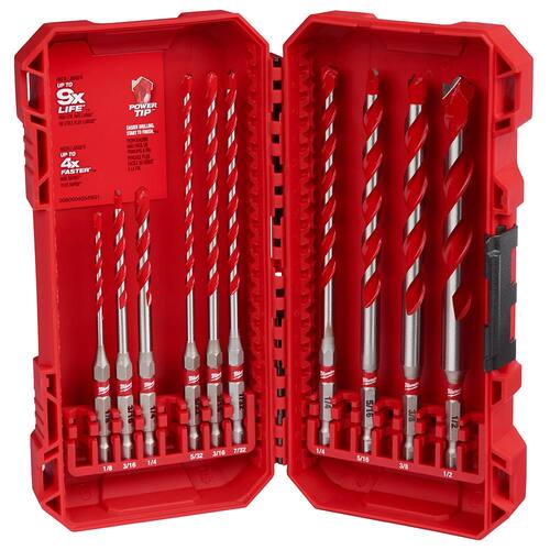 SHOCKWAVE Carbide Hammer Drill Bit Set (10-Piece)