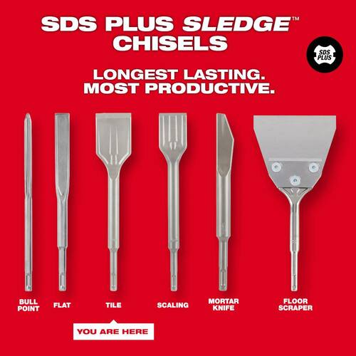 SLEDGE SDS-PLUS Tile Chisel, 1-7/8 in.