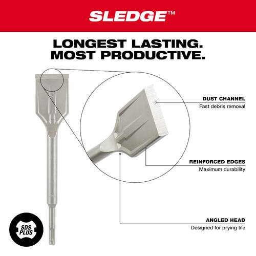 SLEDGE SDS-PLUS Tile Chisel, 1-7/8 in.