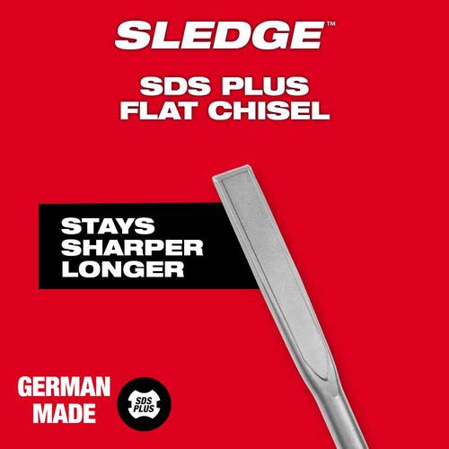 SLEDGE SDS-PLUS Flat Chisel, 3/4 in. x 10 in.