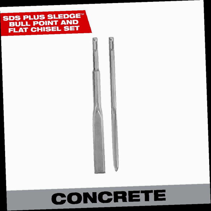 SLEDGE SDS-PLUS Bull Point and Flat Chisel Set (2-Pack)