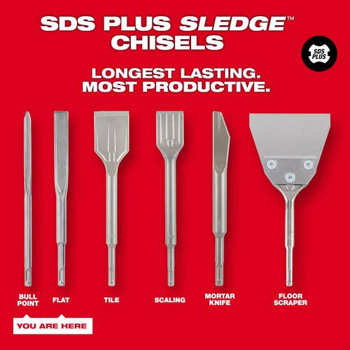 SLEDGE SDS-PLUS Bull Point and Flat Chisel Set (2-Pack)