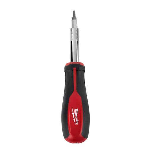 Multi-Tip Screwdriver with Square Drive Bits, 11-in-1