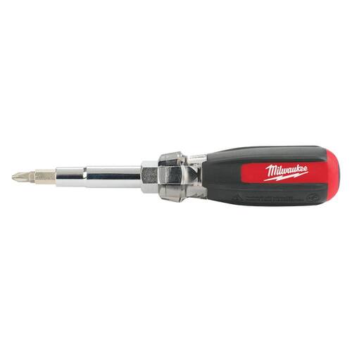 Multi-Tip Cushion Grip Screwdriver with Schrader Bit, 13-in-1