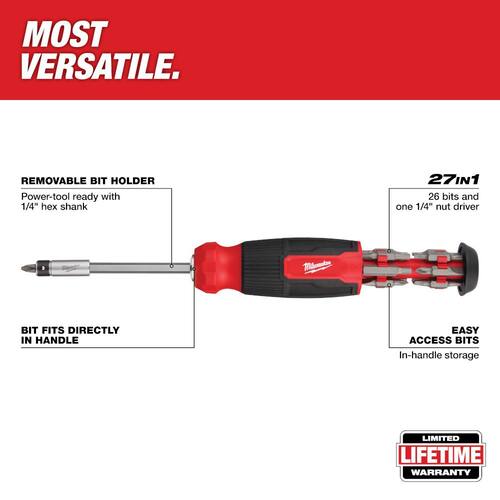 Multi-Bit Screwdriver, 27-in-1