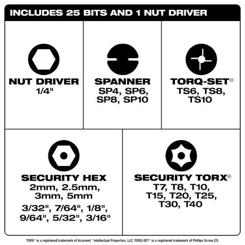 Tamperproof Multi-Bit Screwdriver, 27-in-1