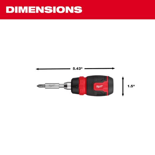 Ratcheting Compact Multi-Bit Screwdriver, 8-In-1