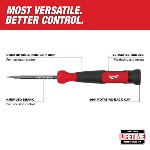 Precision Multi-Bit Screwdriver, 4-in-1