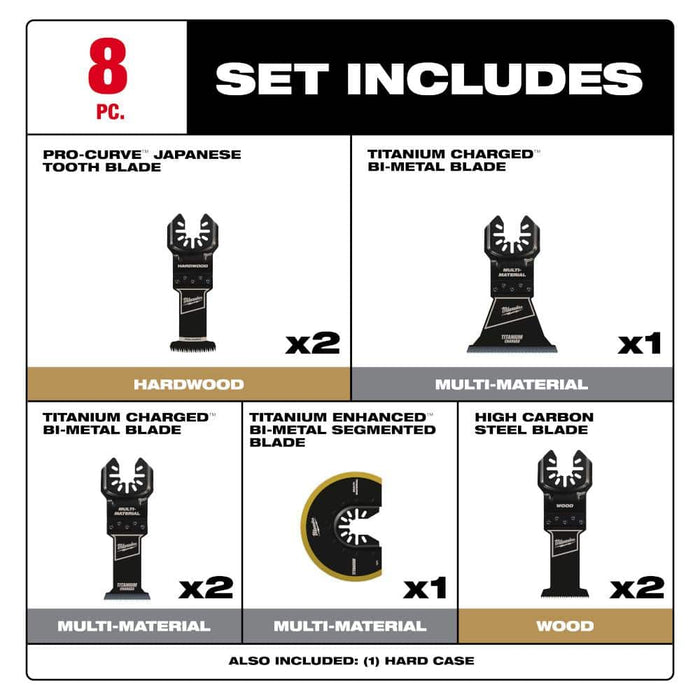 Oscillating Blade Kit Set Multipurpose (8-Pack)