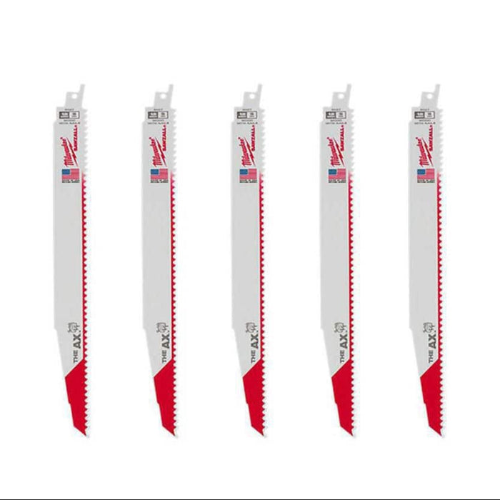 Saw Blade 12 in. 5 TPI Wood and Nails Reciprocating (5-Pack)