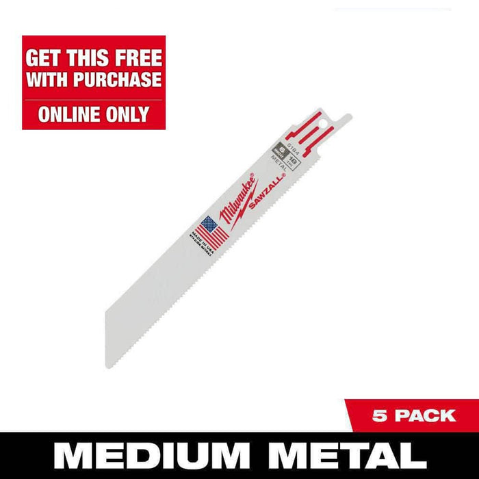 Saw Blade 6 in. 18 TPI Medium Metal Reciprocating (5-Pack)