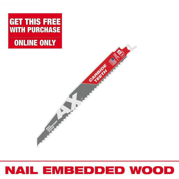 Saw Blade 9 in. 5 TPI Wood and Nails Carbide Reciprocating