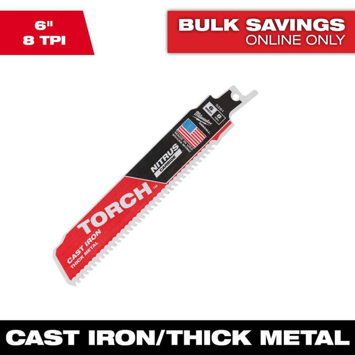 Saw Blade 6 in. 8 TPI Thik Metal Carbide Reciprocating Torch