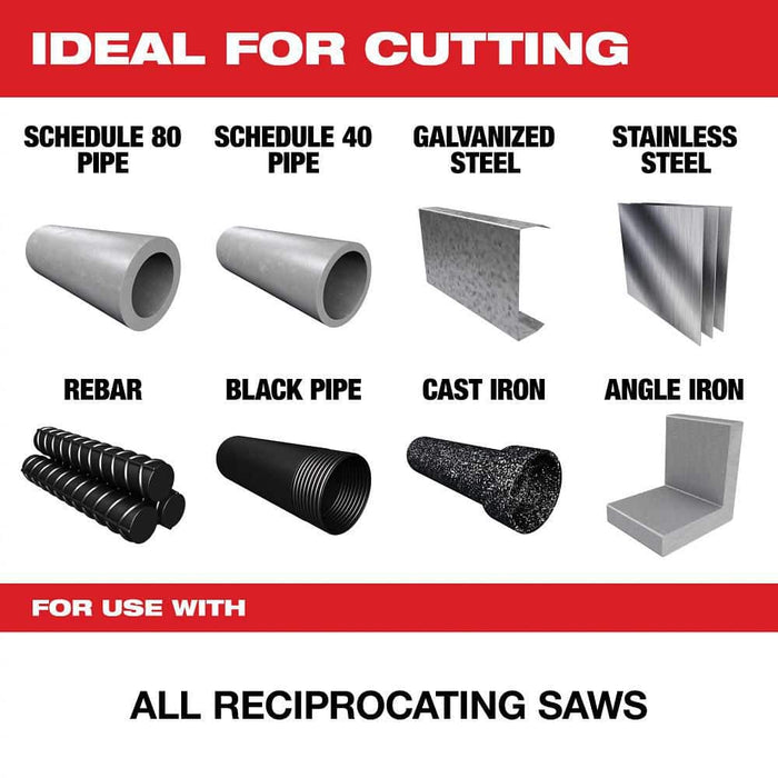 Saw Blade 9 in. 8 TPI Metal  Reciprocating Carbide