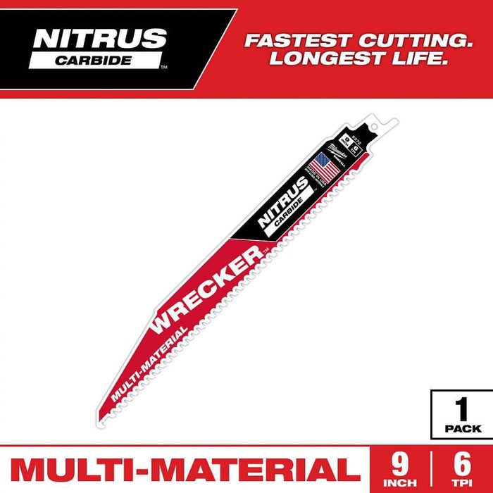 Saw Blade 9 in. 6 TPI Multipurpose Nitrus Carbide Reciprocating