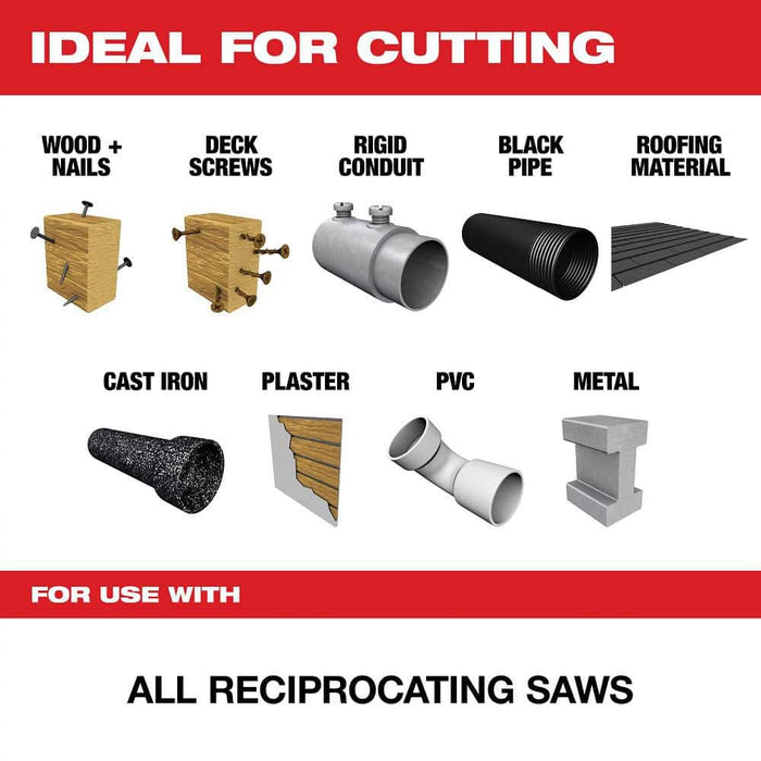 Saw Blade 9 in. 6 TPI Multipurpose Nitrus Carbide Reciprocating