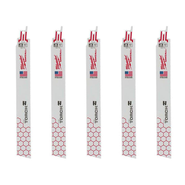Saw Blade 9 in. 10 TPI Thick Metall Reciprocating Torch (5-Pack)