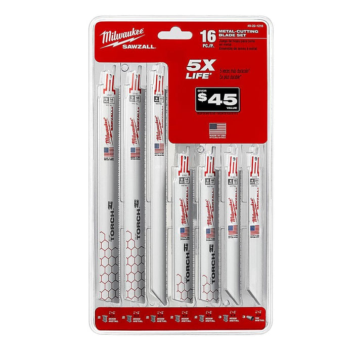 Saw Blade Set Metal Reciproacting (16-Pack)
