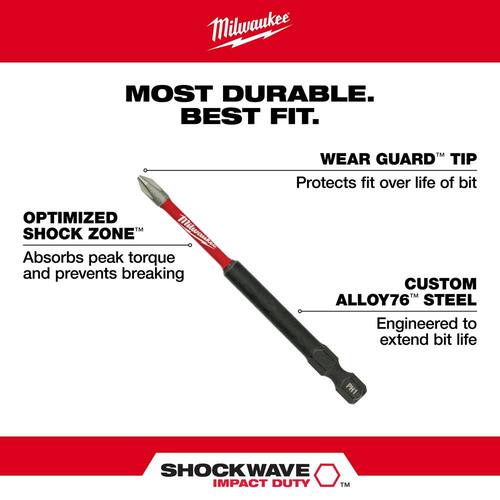 SHOCKWAVE Impact Duty 3-1/2 in. Phillips #2 Alloy Steel Screw Driver Drill Bit (2-Pack)