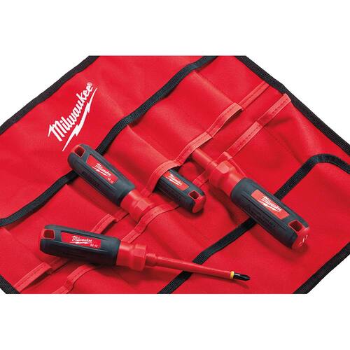 Screwdriver Set and Pouch (4-Piece), 1000-Volt Insulated