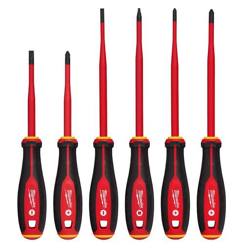 Screwdriver Set (6-Piece), 1000V Insulated Slim Tip