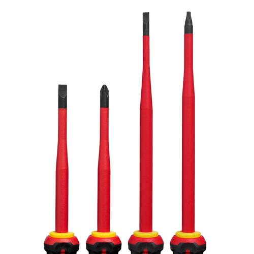 Screwdriver Set (4-Piece), 1000V Insulated Slim Tip