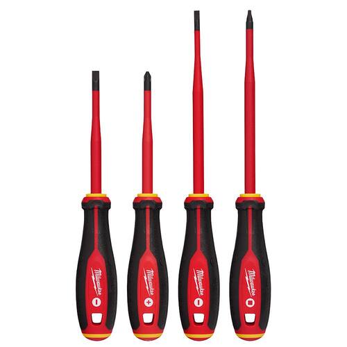 Screwdriver Set (4-Piece), 1000V Insulated Slim Tip