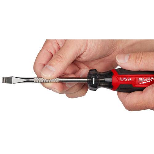 Slotted Flat Head Screwdriver, 4 in. x 1/4 in., with Cushion Grip