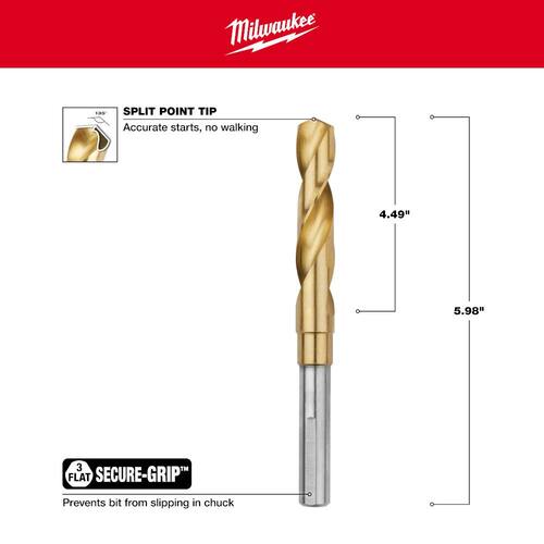 Titanium Silver and Deming Drill Bit, 5/8 in.