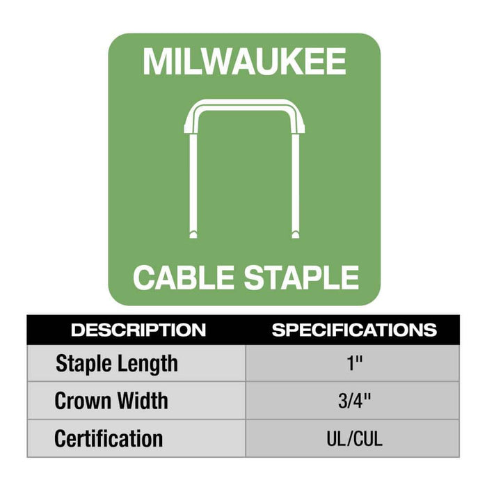Cable Staples Insulated 1 in. for M12 Cable Stapler (600 per Box) — view 5