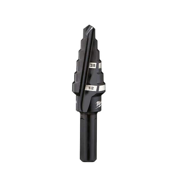 #4 Black Oxide Step Drill Bit (12-Steps), 3/16 in. - 7/8 in.