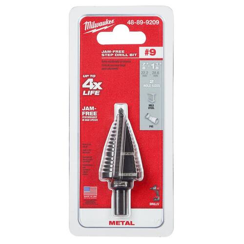 #9 Black Oxide Step Drill Bit (2-Steps), 7/8 in. - 1-1/8 in.