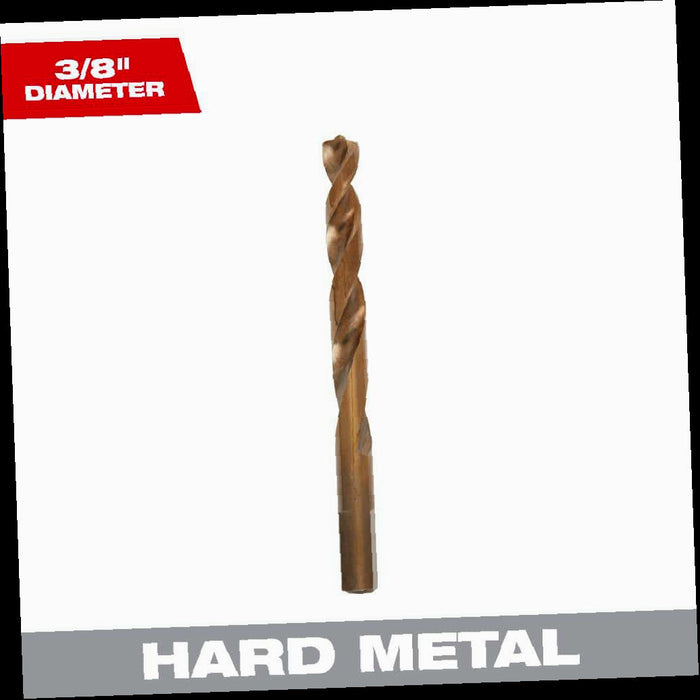 Cobalt Red Helix Twist Drill Bit, 3/8 in.