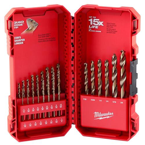 Cobalt Red Helix Twist Drill Bit Set for Drill Drivers (23-Piece)