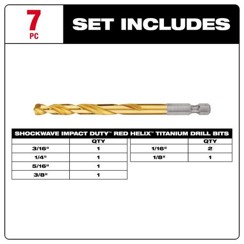 SHOCKWAVE Impact Duty Titanium Drill Bit Set (7-Piece)