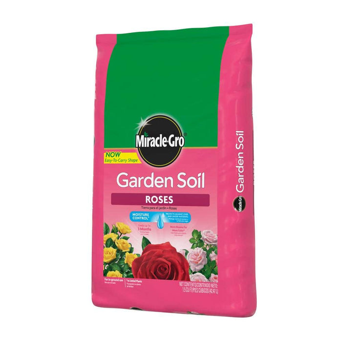 Potting Mix 1.5 cu.ft Garden Soil for Roses Moisture Control Miracle-Gro 10