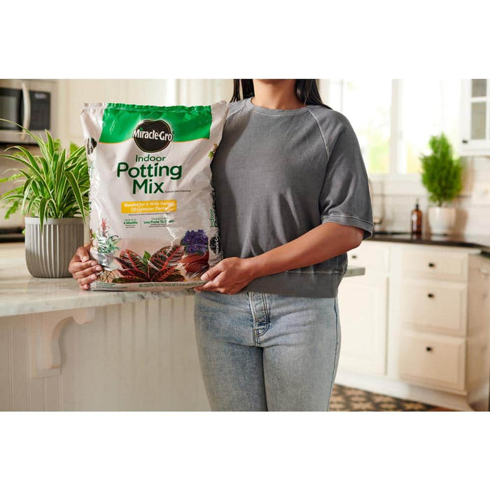 miracle gro potting mix indoor Potting Mix 16 Qt. Indoor Soil Blended for a Wide Variety of Houseplants Feeds up to 6 Months Miracle-Gro