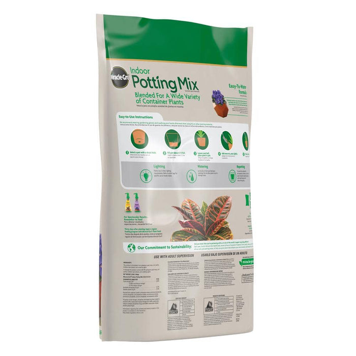 Potting Mix 6 Qt. Indoor  Blended for a Wide Variety of Houseplants, Feeds up to 6 Months Miracle-Gro 7