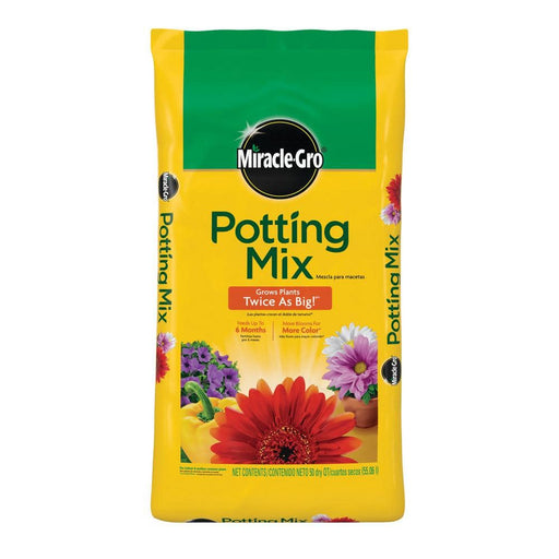 Potting Mix 50 Qt. For Container Plants, Flowers, Vegetables, Shrubs, Feeds up to 6 Months Miracle-Gro 1