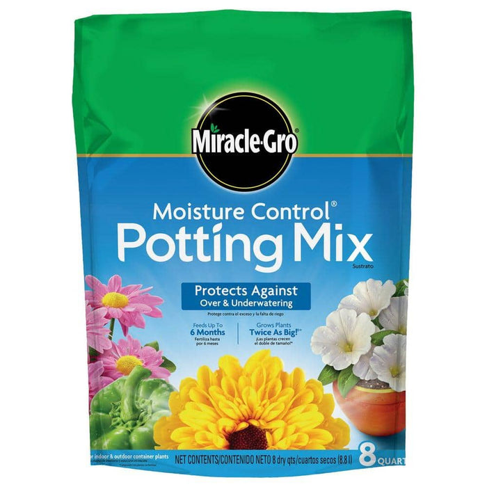 Potting Mix 8 Qt. Moisture Control For Container Plants, Protects Against Over- and Under-Watering Miracle Gro 1