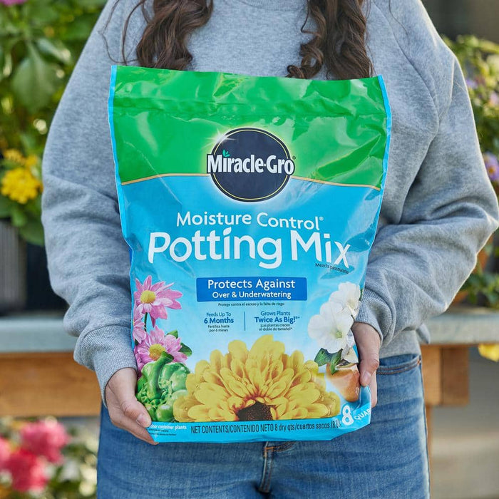 Potting Mix 8 Qt. Moisture Control For Container Plants, Protects Against Over- and Under-Watering Miracle Gro 3