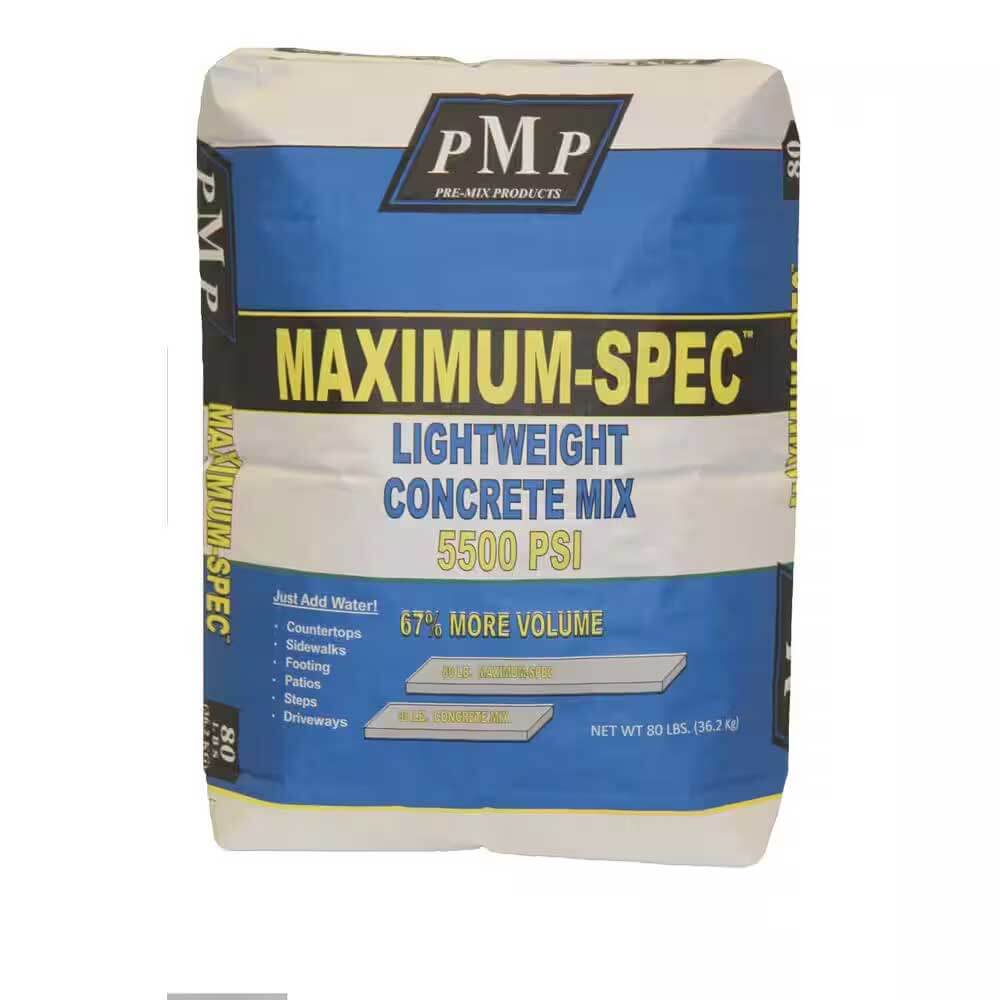 Concrete Mix Maximum Spec Lightweight PSI-5500 (80 lb.) Grey Delivery