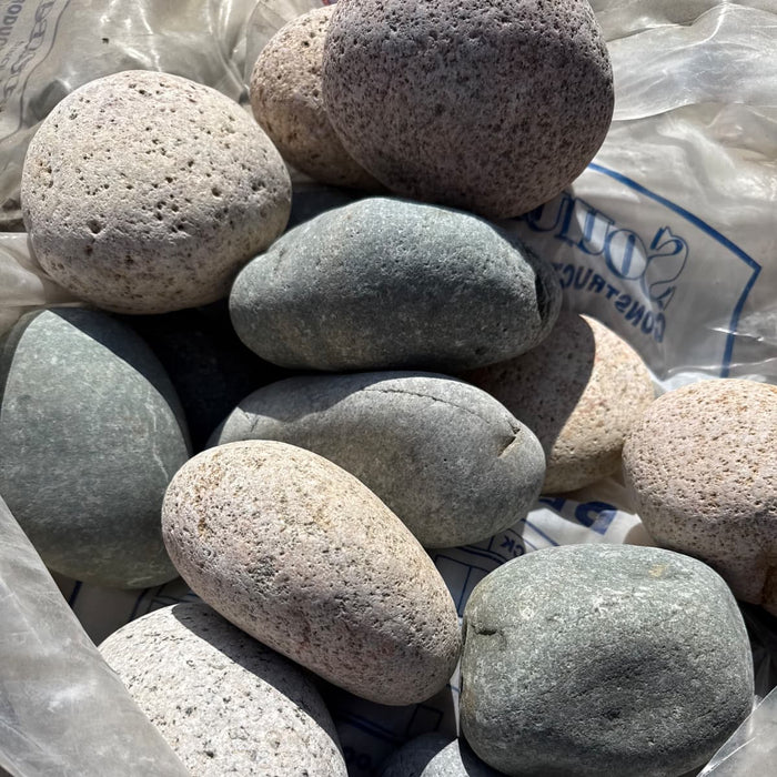 Landscape Pebbles 5 in. - 6 in. Mixed Mexican Beach 0.85 cu.ft, 75 lb