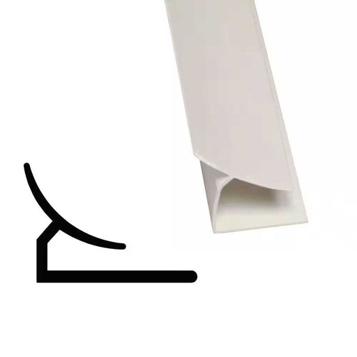 Siding Panel 1/2 in. x 7/8 in. x 8 ft. PVC Moulding White Corner 854