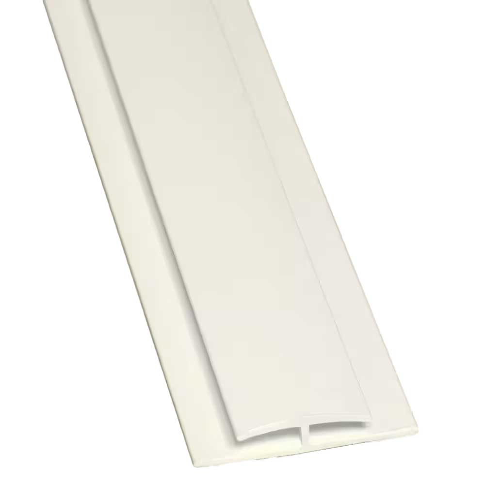 Pbc Divider FRP Divider Bar 1/4 in. x 1-3/8 in. x 8 ft. PVC Moulding Almond