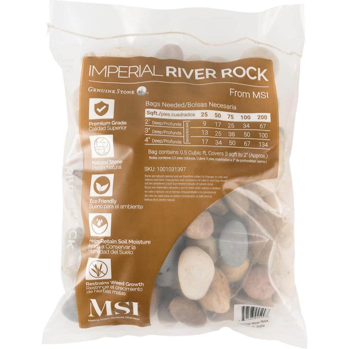 Landscape Pebbles 1 in. - 2 in. (Bagged: 0.4 cu.ft., 30 lbs.) Grey Imerial 6