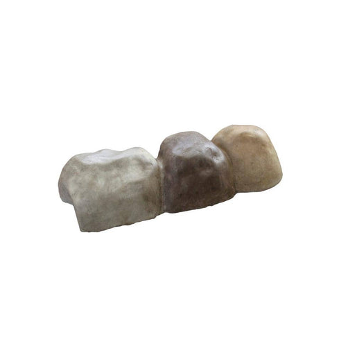 Edger 12 in. x 4 in. x 3 in. Multi-Colored Concrete Overlapping RIVER ROCK 1