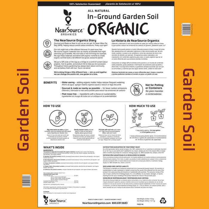 Organic Garden Soil  1.5 cu.ft All Natural In-Ground 2